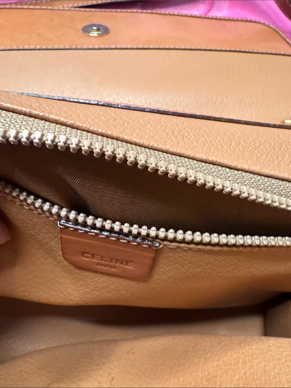 CELINE Macadam Triomphe Shoulder Bag Removable Strap, Logo Leather Band, Vintage - Picture 5 of 17
